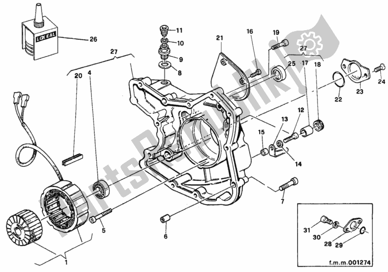 Tutte le parti per il Coperchio Del Generatore del Ducati Supersport 750 SS 1995